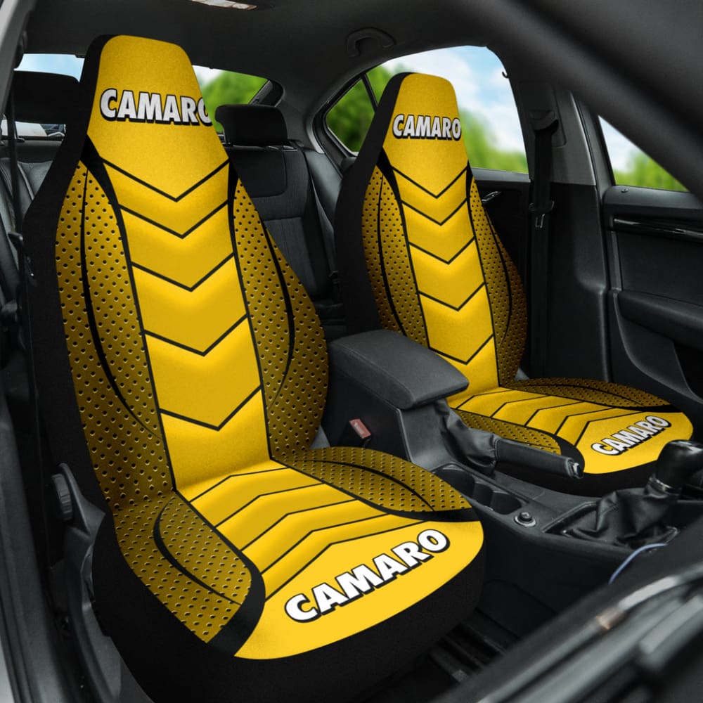 Camaro Yellow Car Seat Covers