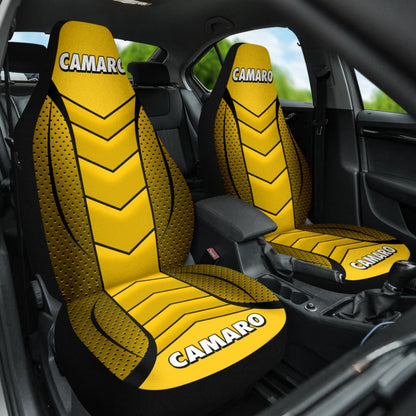 Camaro Yellow Car Seat Covers