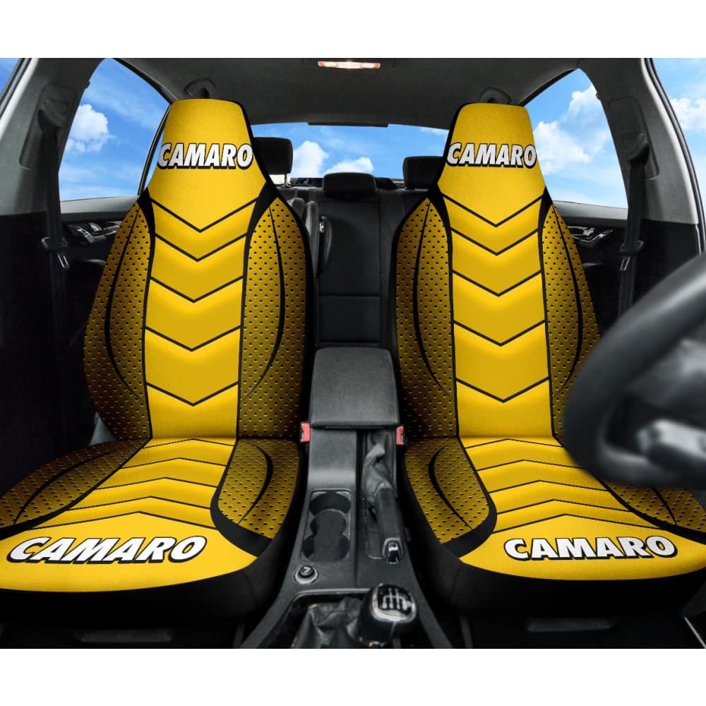 Camaro Yellow Car Seat Covers
