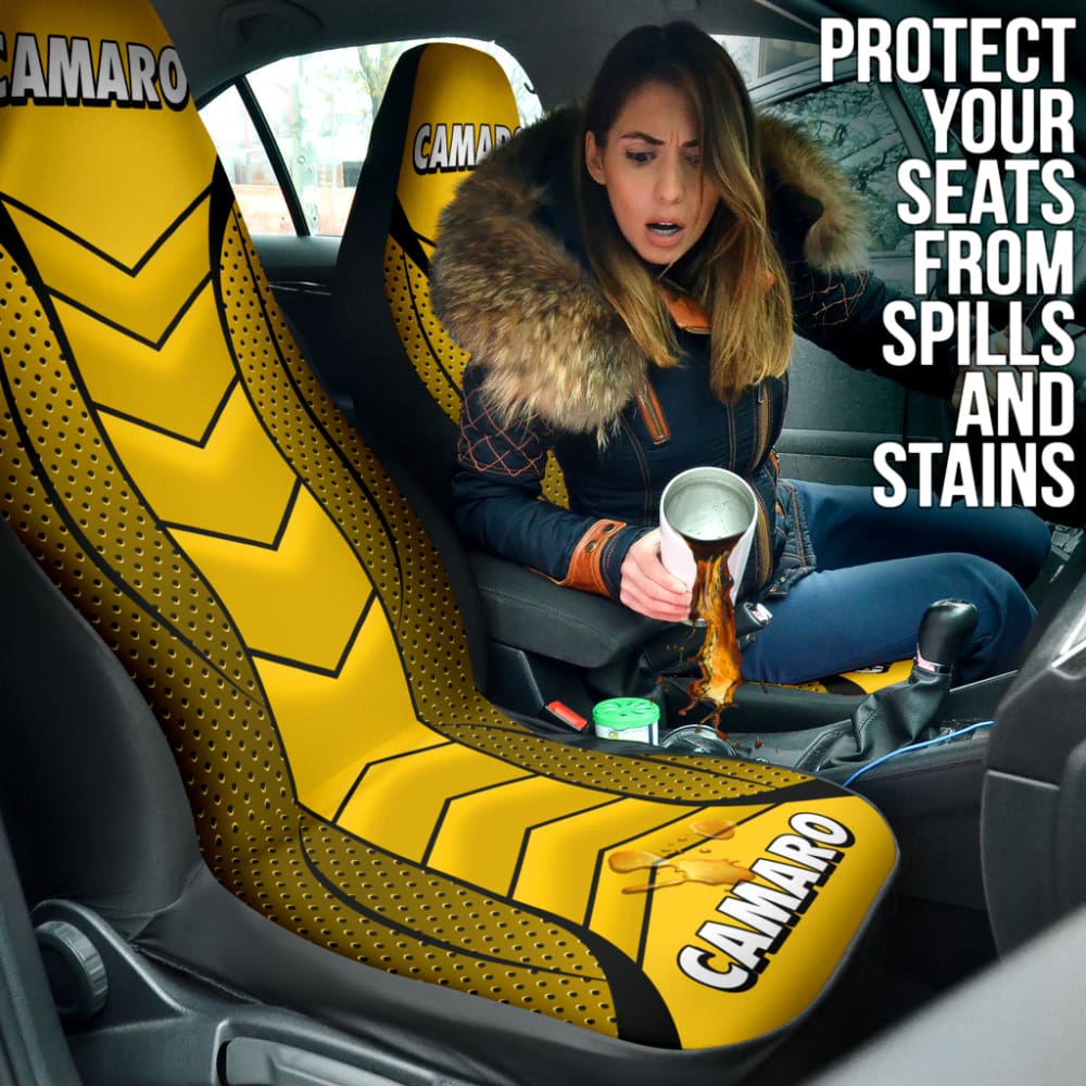 Camaro Yellow Car Seat Covers