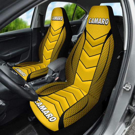 Camaro Yellow Car Seat Covers