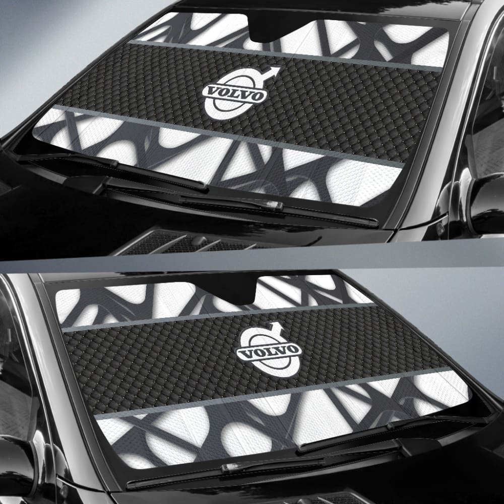 Amazing Volvo Black And White Themed Printed Car Auto Sun Shades