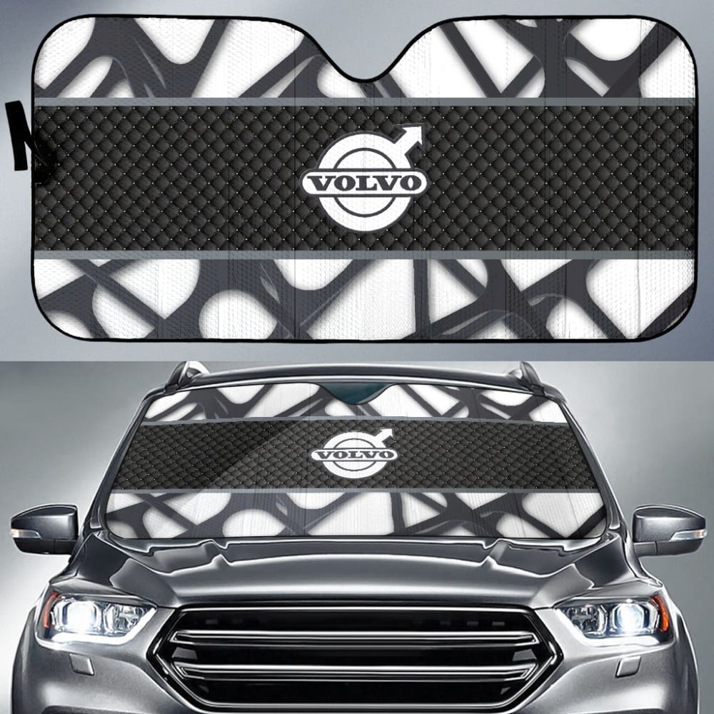 Amazing Volvo Black And White Themed Printed Car Auto Sun Shades