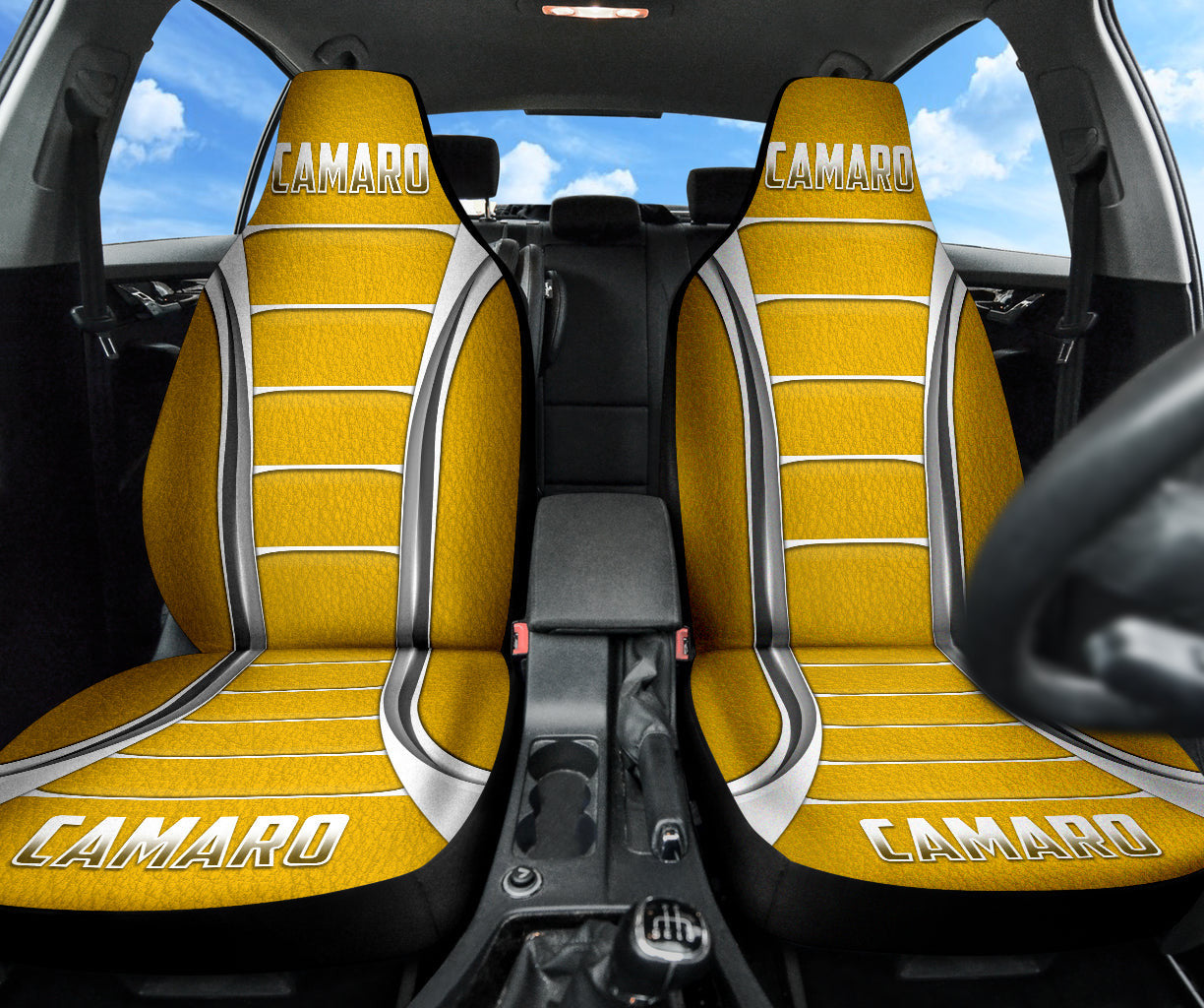Camaro Yellow Style Car Seat Covers
