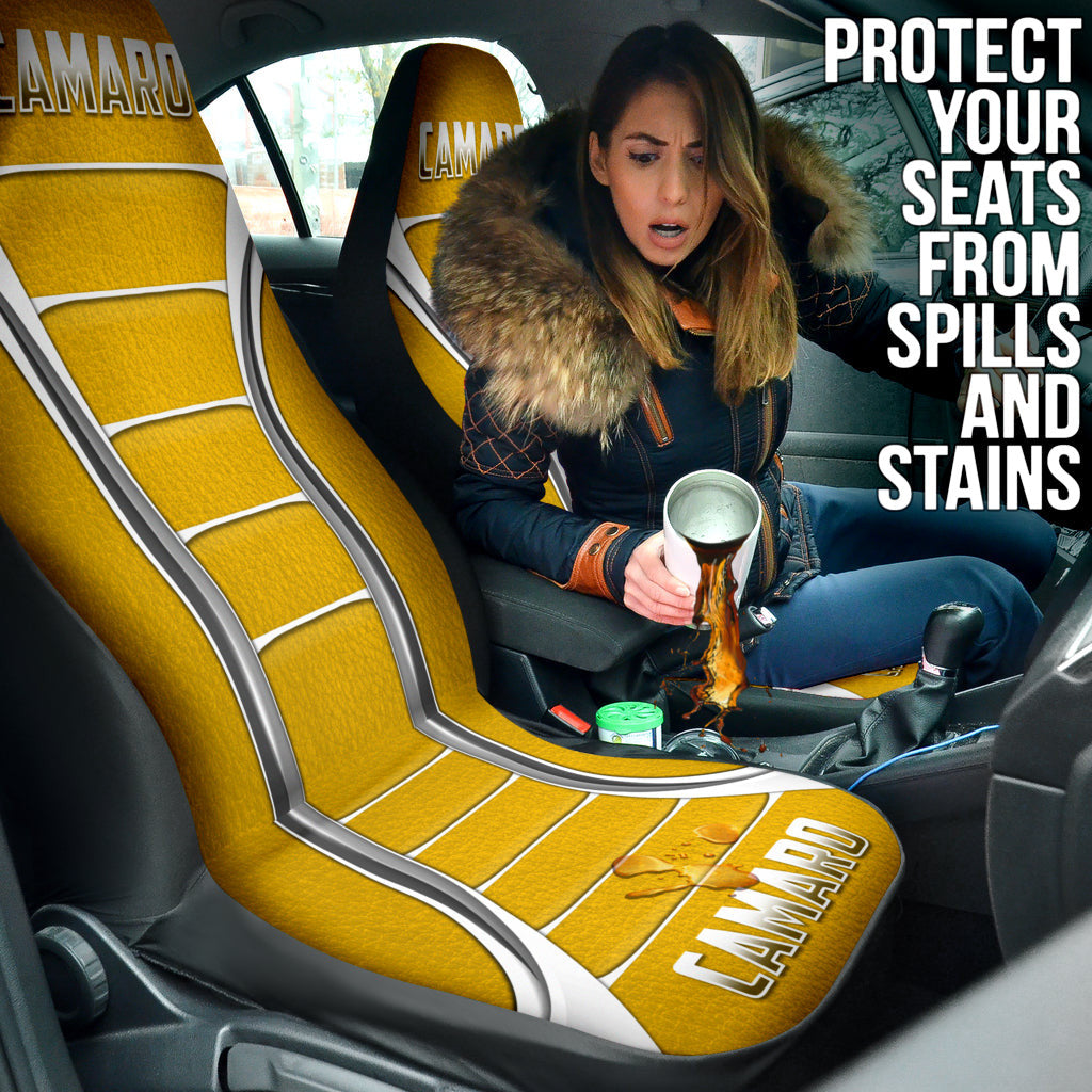 Camaro Yellow Style Car Seat Covers