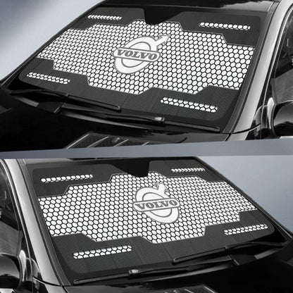 Volvo Black And White Themed Printed Car Accessories Car Auto Sun Shades