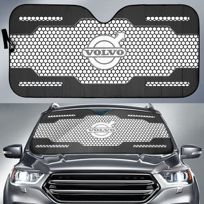 Volvo Black And White Themed Printed Car Accessories Car Auto Sun Shades
