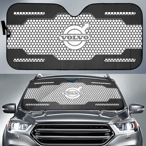 Volvo Black And White Themed Printed Car Accessories Car Auto Sun Shades