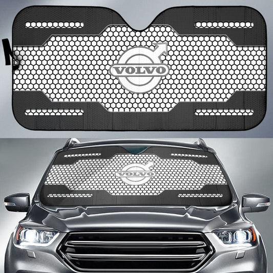 Volvo Black And White Themed Printed Car Accessories Car Auto Sun Shades
