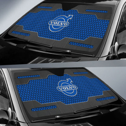 Volvo Black And Blue Themed Printed Car Accessories Car Auto Sun Shades