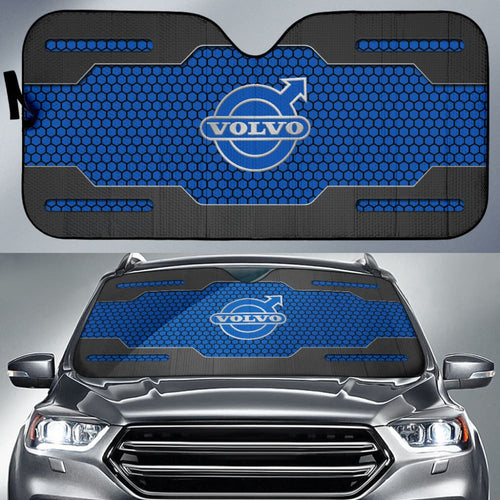 Volvo Black And Blue Themed Printed Car Accessories Car Auto Sun Shades
