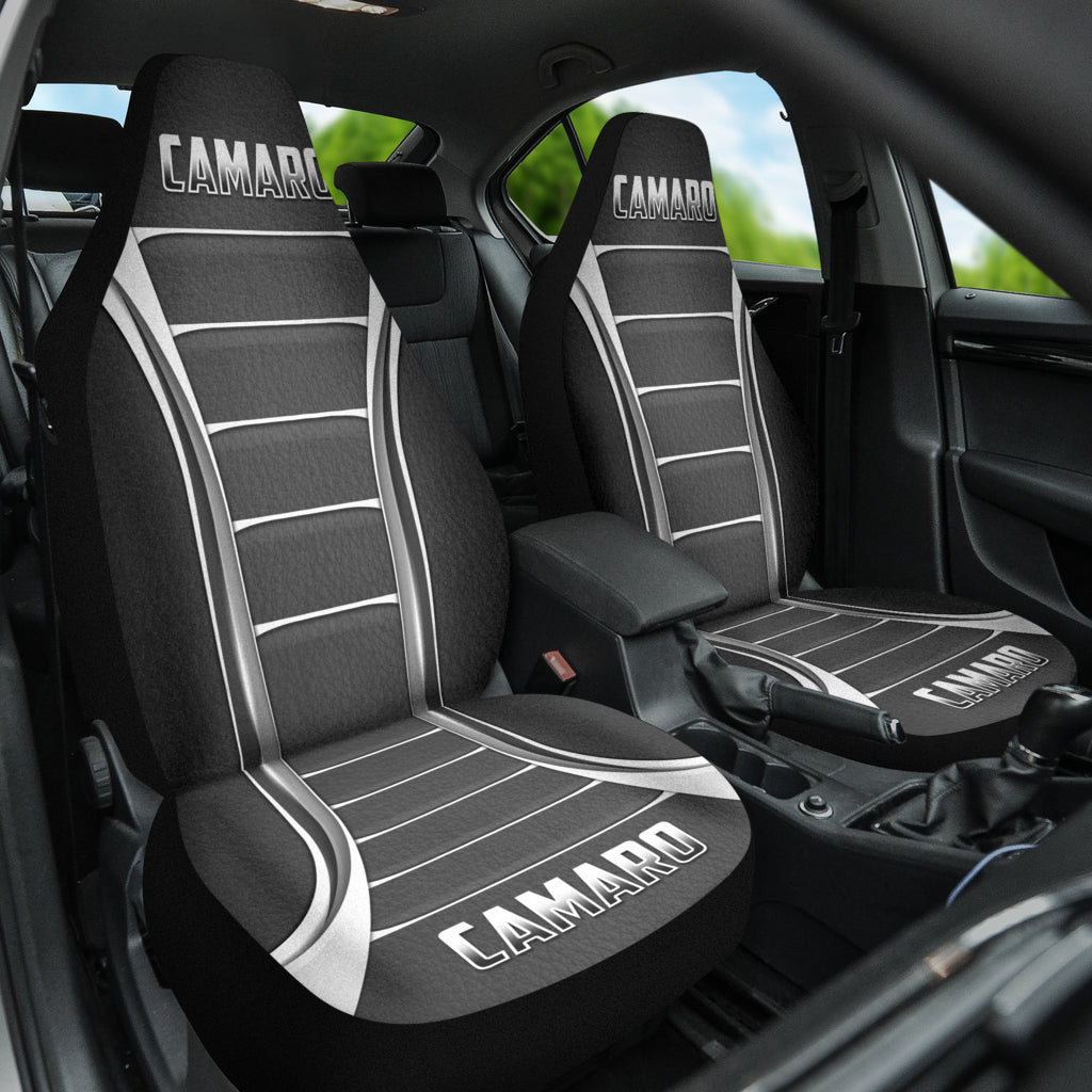 Camaro Silver Car Seat Covers
