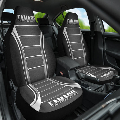 Camaro Silver Car Seat Covers