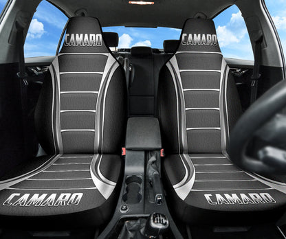 Camaro Silver Car Seat Covers
