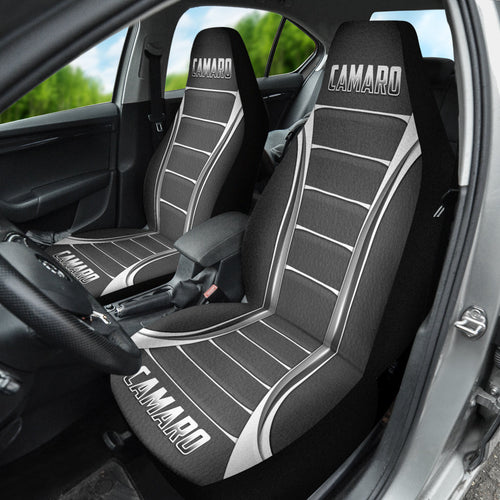 Camaro Silver Car Seat Covers