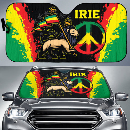 Lion Irie Rastafari Car Auto Sun Shades Jah Bless