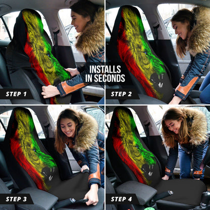 Amazing Gift Ideas Rasta Lion Roaring Car Seat Covers Style