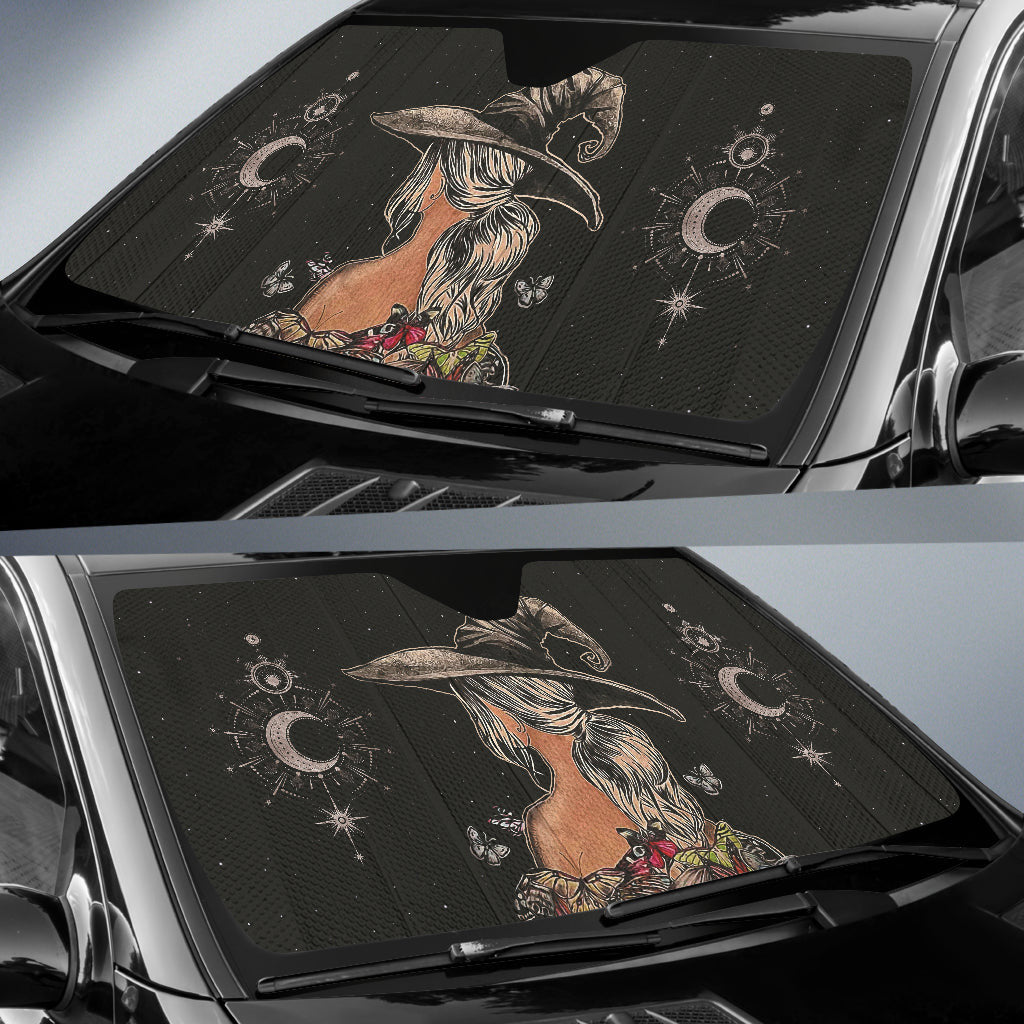 Witch Moon Butterfly Car Auto Sun Shades