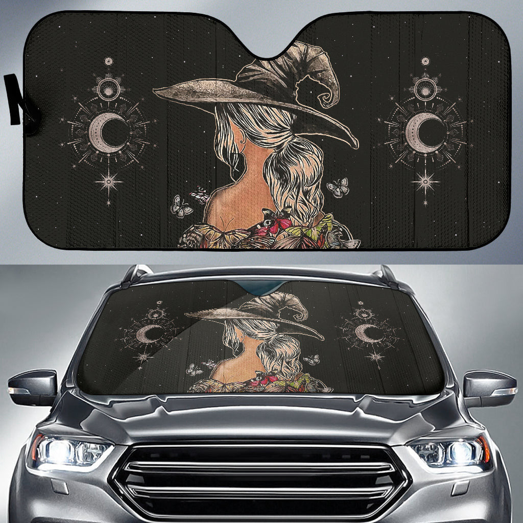 Witch Moon Butterfly Car Auto Sun Shades