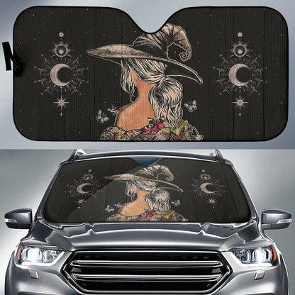 Witch Moon Butterfly Car Auto Sun Shades