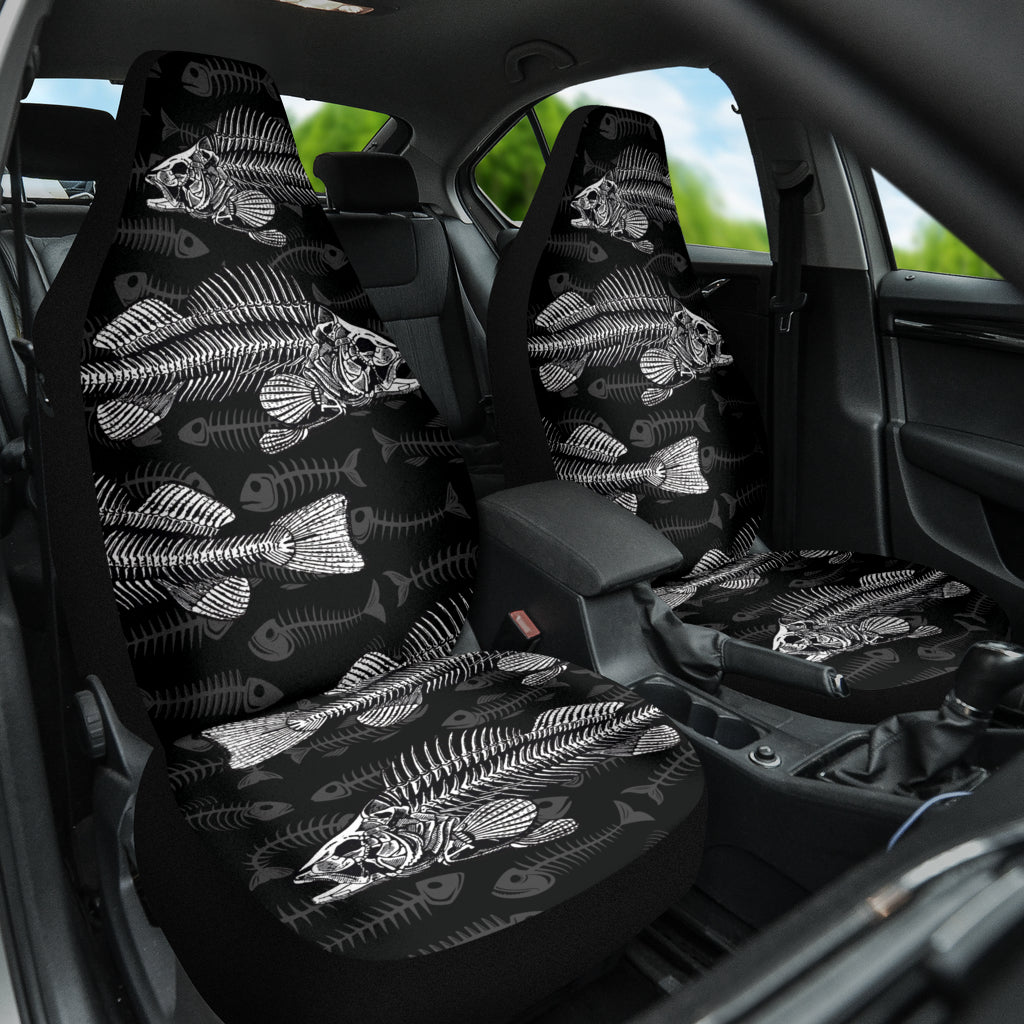 Fish Bone Pattern Fishing Car Seat Covers