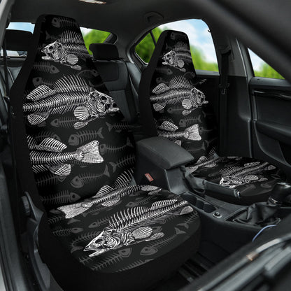 Fish Bone Pattern Fishing Car Seat Covers