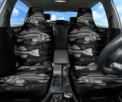 Fish Bone Pattern Fishing Car Seat Covers