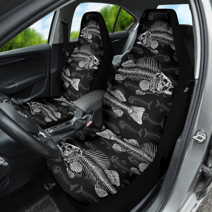 Fish Bone Pattern Fishing Car Seat Covers