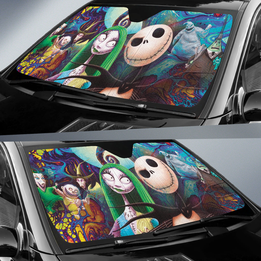 Jack Skellington & Sally Car Auto Sun Shades