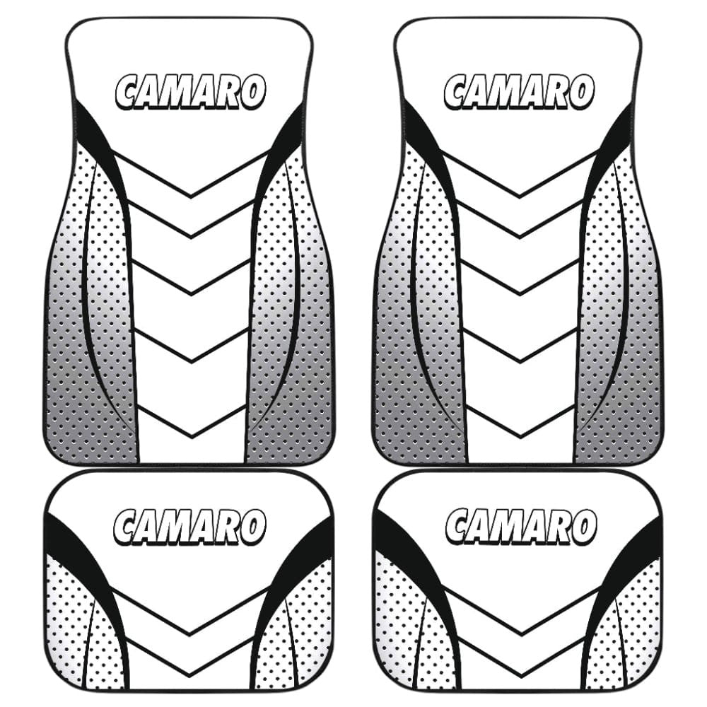 Camaro White Car Floor Mats