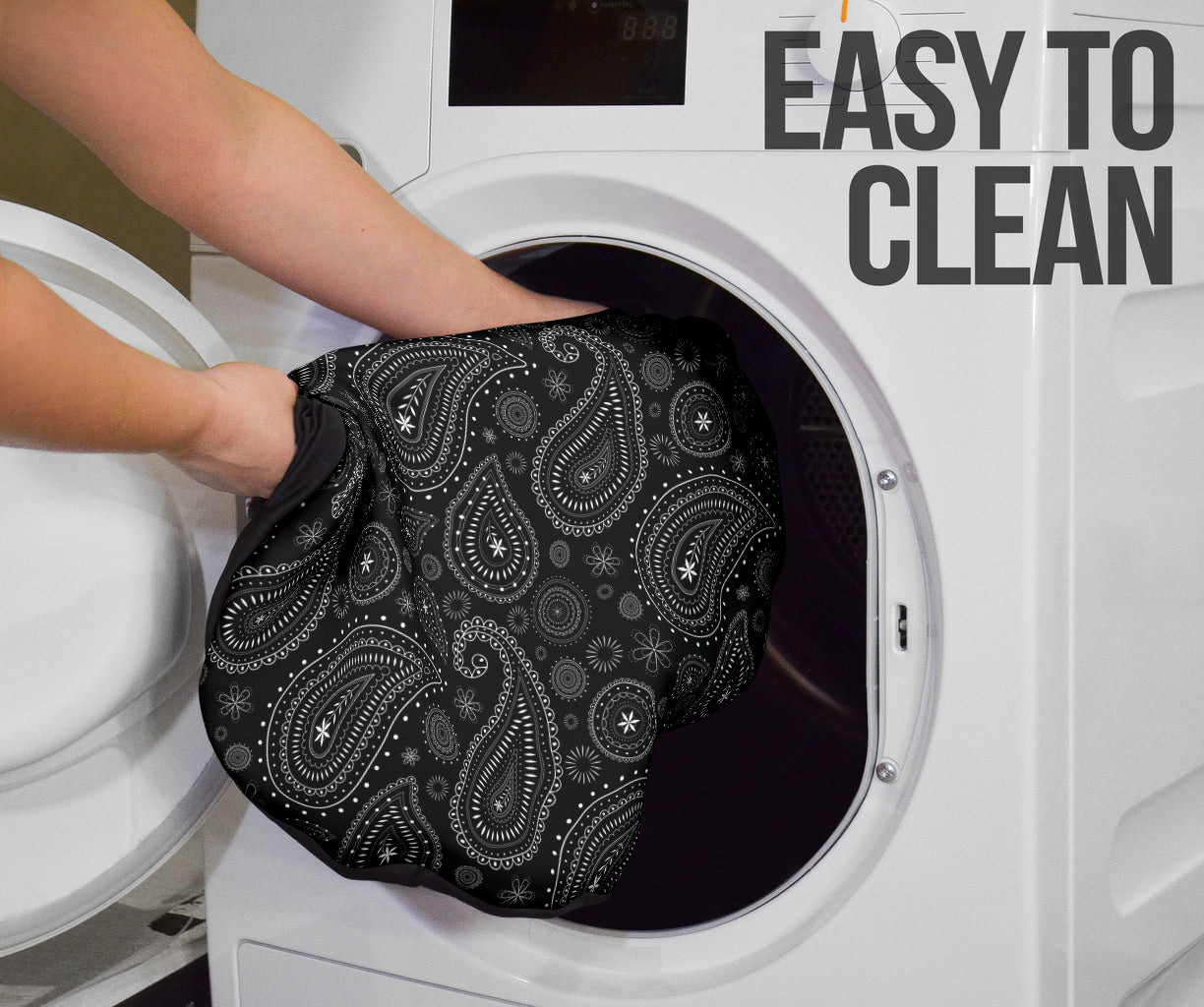 Black Paisley Pattern Car Seat Covers