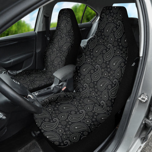 Black Paisley Pattern Car Seat Covers