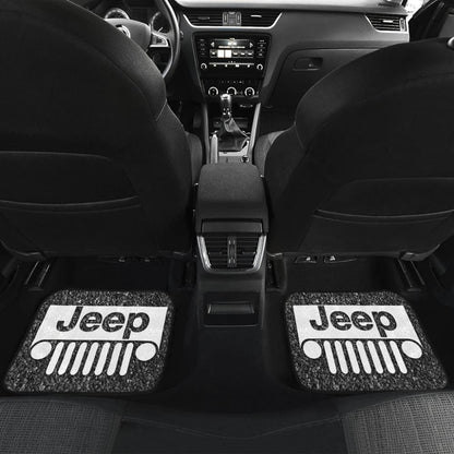 Amazing Jeep Offroad Gray White Asphalt Car Floor Mats Custom