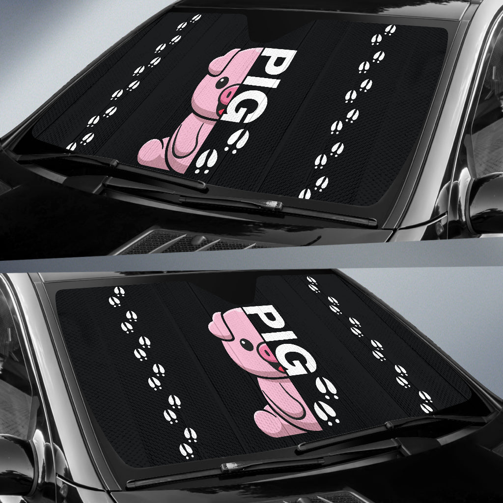 Amazing Love Cute Pig Car Auto Sun Shades