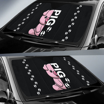Amazing Love Cute Pig Car Auto Sun Shades