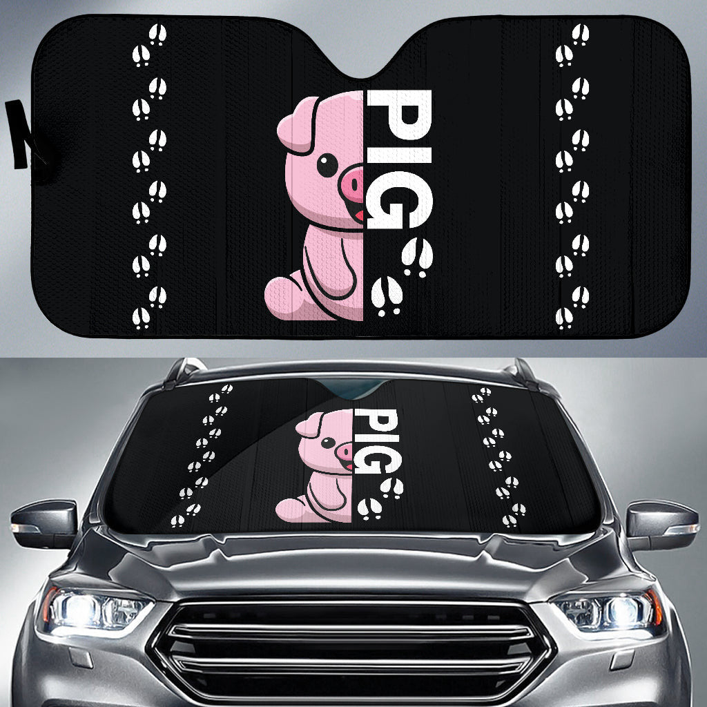 Amazing Love Cute Pig Car Auto Sun Shades