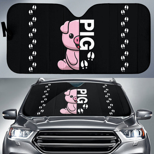Amazing Love Cute Pig Car Auto Sun Shades