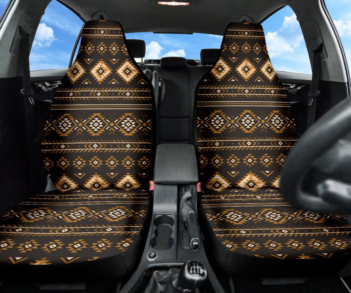 Aztec Boho Pattern Vintage Car Seat Covers