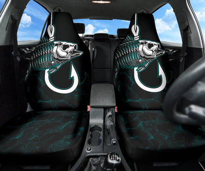 Fish Bone Fishing Hook Car Seat Covers