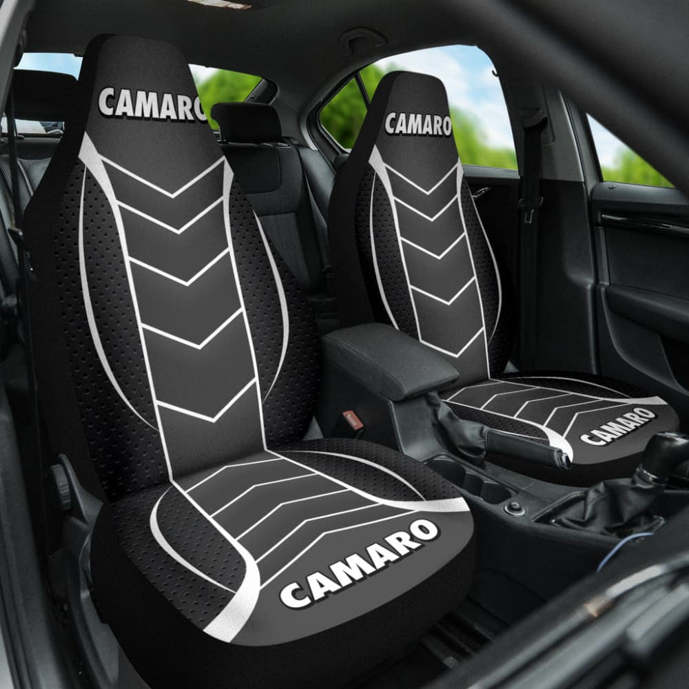 Camaro Flat Black Car Seat Covers