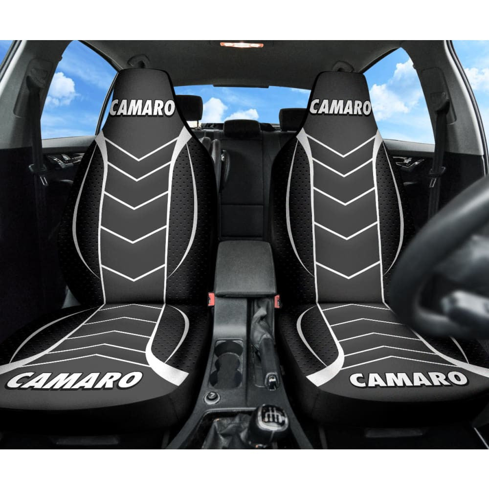 Camaro Flat Black Car Seat Covers