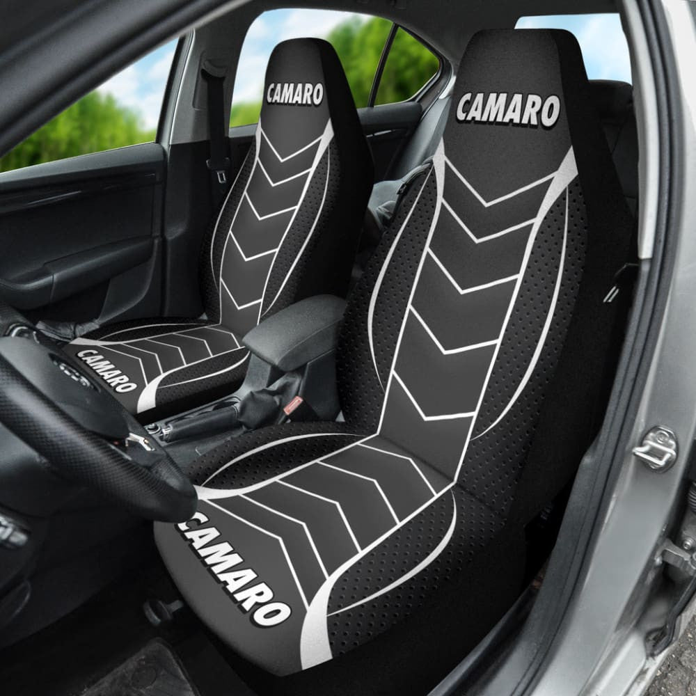 Camaro Flat Black Car Seat Covers
