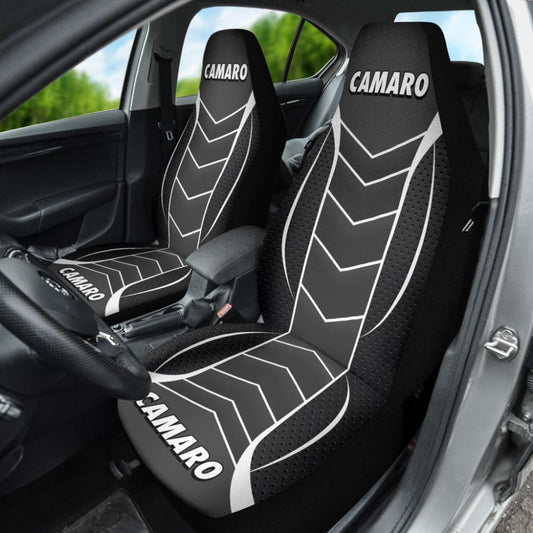 Camaro Flat Black Car Seat Covers