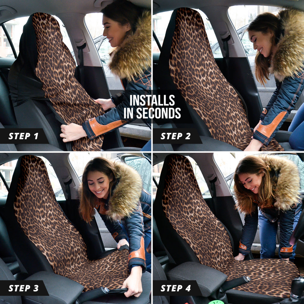 Leopard Brown Skin Car Seat Covers