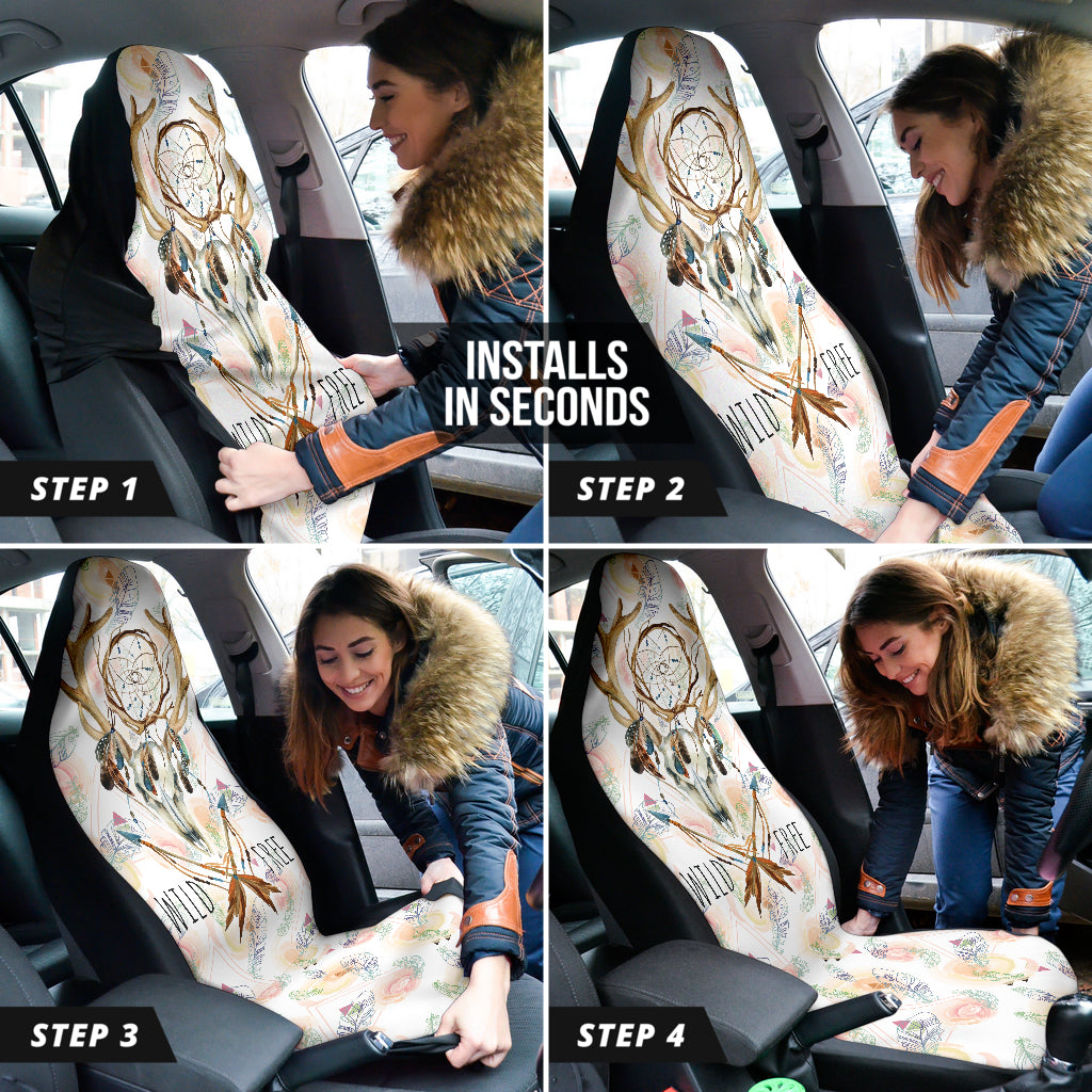Deer Boho Dream Catcher Wild Free Car Seat Covers