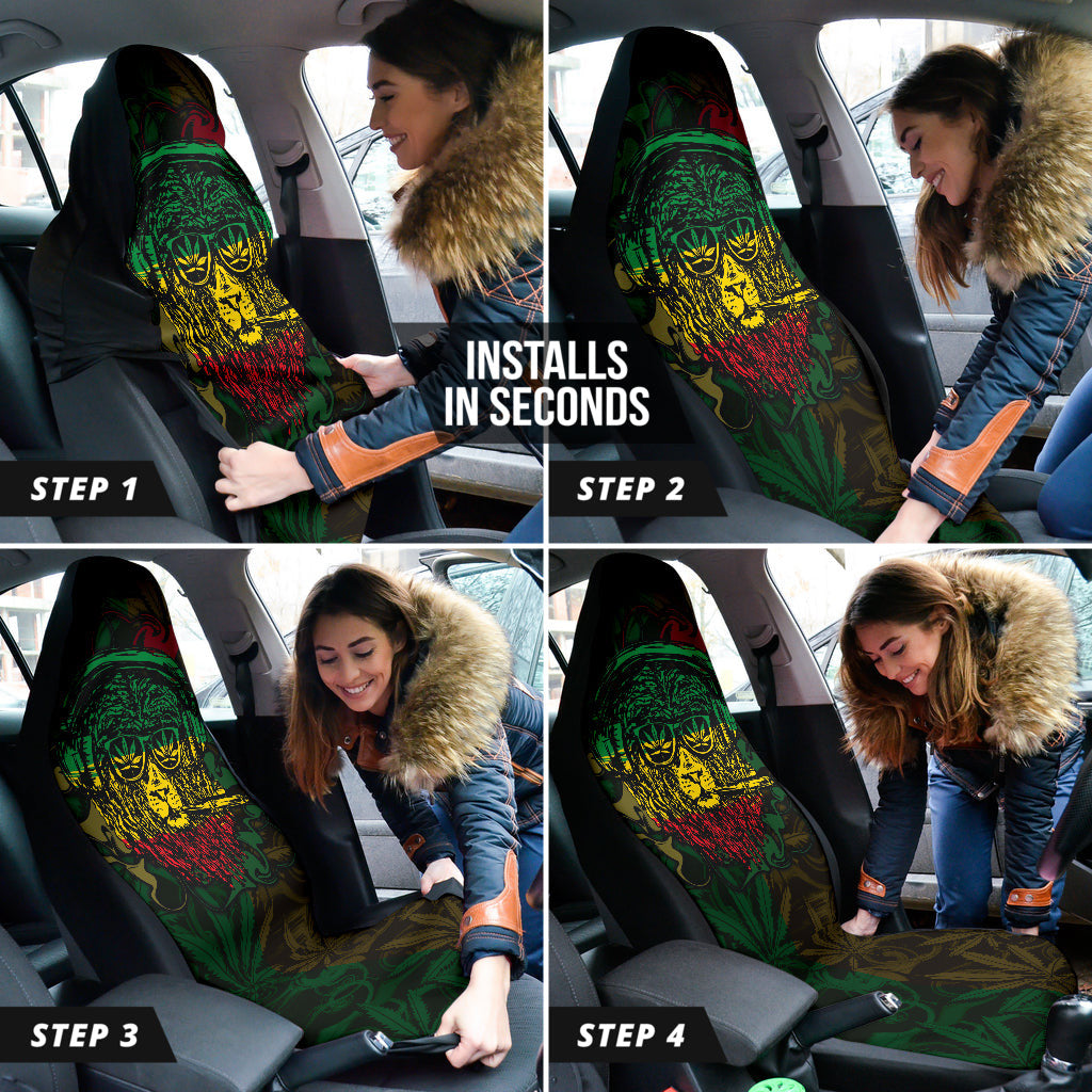 Jamaica and Rasta Lion Car Seat Covers