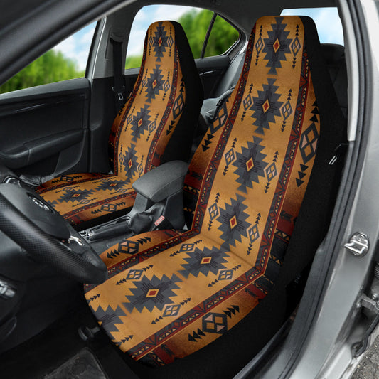 Brown Colors Aztec Boho Vintage Car Seat Covers