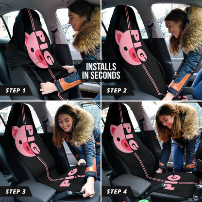 Pink Pig Lovers Car Seat Covers