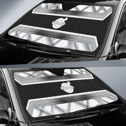 Amazing Volvo White Black Themed Printed Car Auto Sun Shades