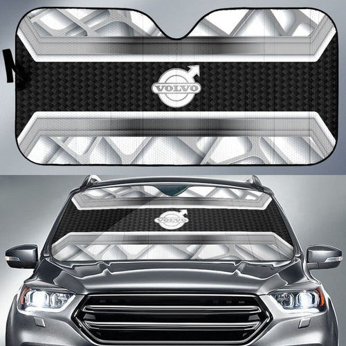 Amazing Volvo White Black Themed Printed Car Auto Sun Shades